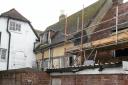 The building work going on above the Star and Garter yard