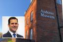Andover Museum with inset of Cllr Phil North