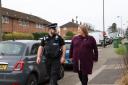 PC Luke Peskett and PCC Donna Jones on patrol in Southampton