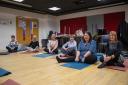 Jo from JoYogaLife leading the 'Wellbeing in Menopause' session at The Wellington Academy