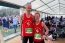Dave Hunt and Carly Scoble at the Fleet Half Marathon