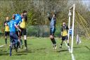 Action from Silchester Village's game against Overton United Reserves
