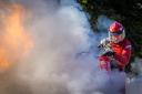 File image of a fire extinguisher being sprayed