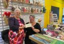 Cllr Iris Anderson (left) presents the cheque to Joanne Tierney (right)