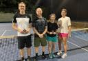 Andover Lawn Tennis team players Graeme Ellis, Anthony Brown, Kate Gailey and Flavia Zamfir