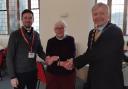 Revd Andy Fitchet, Revd Jill Bentall and Mayor of Test Valley, Cllr Alan Dowden