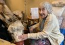 Charlie meeting residents at the care home