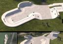 A 3D map of the new skatepark in Tidworth.