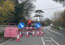Workmen have been spotted repairing a burst water pipe in Anna Valley near Andover