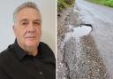 Andrew Green and the pothole in Smannell Road