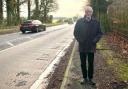 The action comes after Andrew Davies said the footpath he is standing on is at risk of an accident