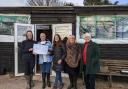Tracey Kirk, Susie Cogan and Frances Lynn presenting a cheque from The Sofa club to Origin Farm for the sum of £600