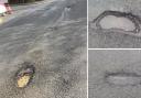 Potholes on Andover Vigo Road