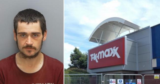 Jake Timothy Collingwood Hughes was jailed for the thefts and breaching his Criminal Behaviour Order.