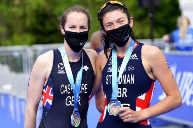Andover Advertiser: Lauren Steadman, right, with fellow athlete Claire Cashmore. Lauren becomes an MBE.