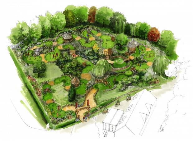 Andover Advertiser: Drawing of brand-new adventure golf course