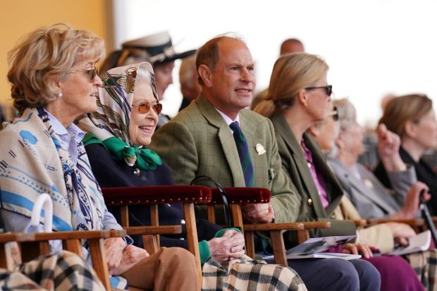 Andover Advertiser: The Queen joined the Earl and Countess of Wessex in the main castle arena. Picture: PA