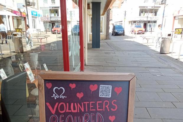 BHF charity shop in Andover is appealing for volunteers.