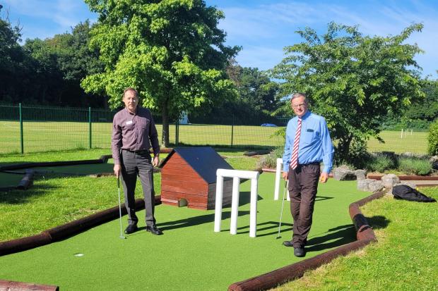 L to R: Danny Churcher, Places Leisure contract manager, and Councillor David Drew, leisure portfolio holder at Test Valley Borough Council.