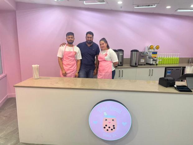 Andover Advertiser: Owner Mohsin Zia and colleagues at Boba World, Andover