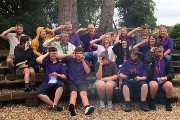 The 2nd Winchester (SEN) Scout Group at Pinsent Scout Camp in Winchester. Andy Canning pictured, bottom row, second on the right.