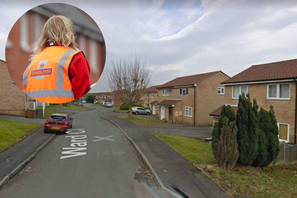 Ward Close (credit: Google Street View). Insert: Royal Mail.