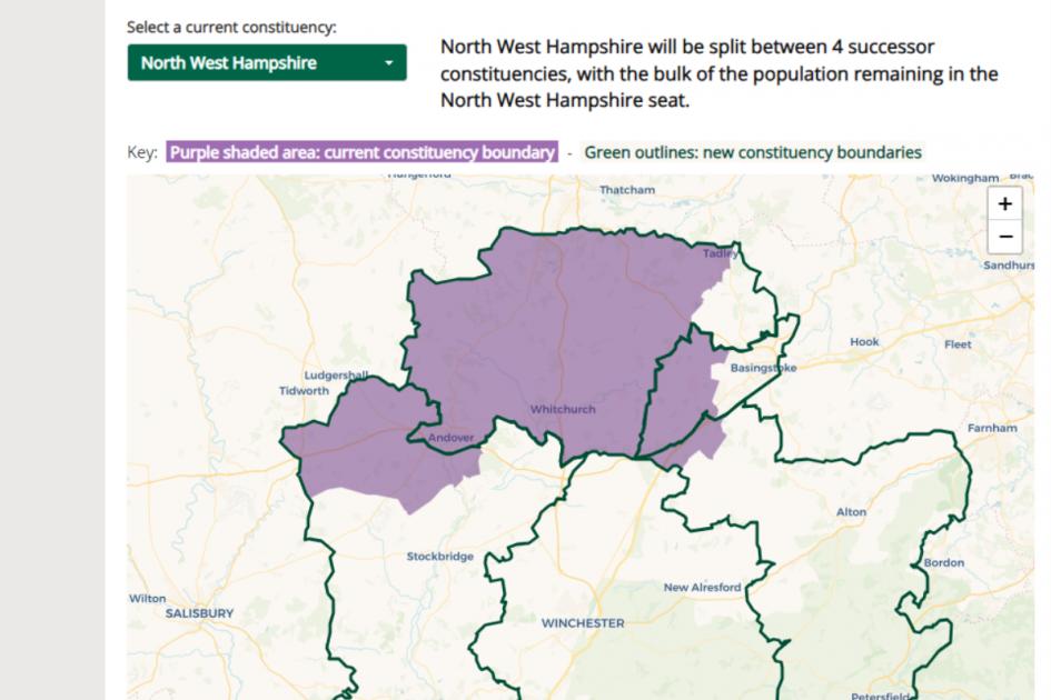 Political map of North West Hampshire to change after boundary review 