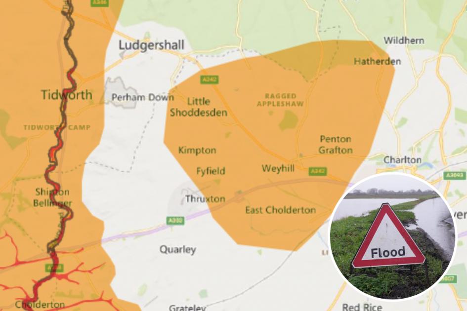 Flood warnings for Tidworth, Shipton Bellinger and Bourne Valley 