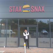 JF Gungor outside his new takeaway, Stax N Snax