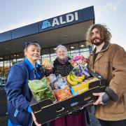 Aldi celebrate donating thousands of meals to communities in Hampshire.