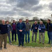 Andover MP Kit Malthouse with the group of farmers
