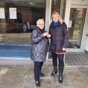 Susanne Hasselmann and Iris Andersen at 65 High st Andover