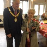 Sylvia Fields and the Mayor of Ludgershall.