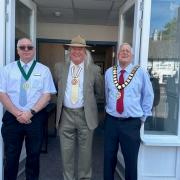 Deputy Mayor Cllr Mick Williams, Dr Phil Harding & Mayor Cllr Owen White