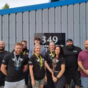 Staff and members at 349 Barbell, High Post.