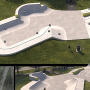 A 3D map of the new skatepark in Tidworth.