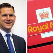 Cllr Phil North and general image of Royal Mail