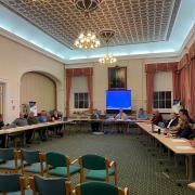 A photo from a previous Andover Town Council meeting