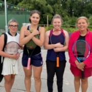 Elena Clarke, Flavia Zamfir, Martha Folkes and Claire Reid of Andover Lawn Tennis Club