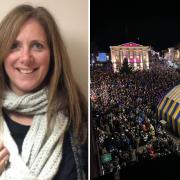 Left: Shelley Coburn; Right: The Christmas lights switch on event from 2023, one of the successful events of Andover BID