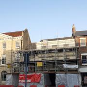 Scaffolding in Andover high street
