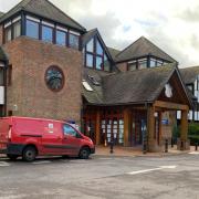 A Royal Mail van outside the Test Valley Borough Council office in Andover