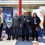 Volunteers with the Mayor and Mayoress of Test Valley
