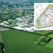 Harewood Farm. Inset, a sketch of how the site could be laid out