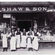 Shaw & Son were high class grocers located in the High Street, Andover who after a century of trading closed their doors for the last time in the 1980s. NOP