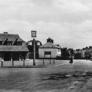 The Railway Tavern with Millway Road, looking south, circa 1930. Today the site of The Lunar Hare. Picture from the John Marchment Collection
