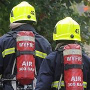 The teams were called to a domestic fire at 16:14 on Christmas Day