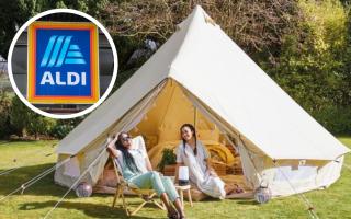 Glam your next camping trip with this incredible bell tent from Aldi (Aldi/PA)