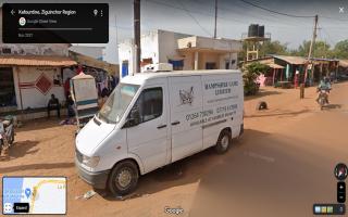 Andover-based Hampshire Game van spotted at fish market in Senegal