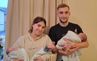 Having triplets was a 'rollercoaster of emotion' for Chantelle and Mason.